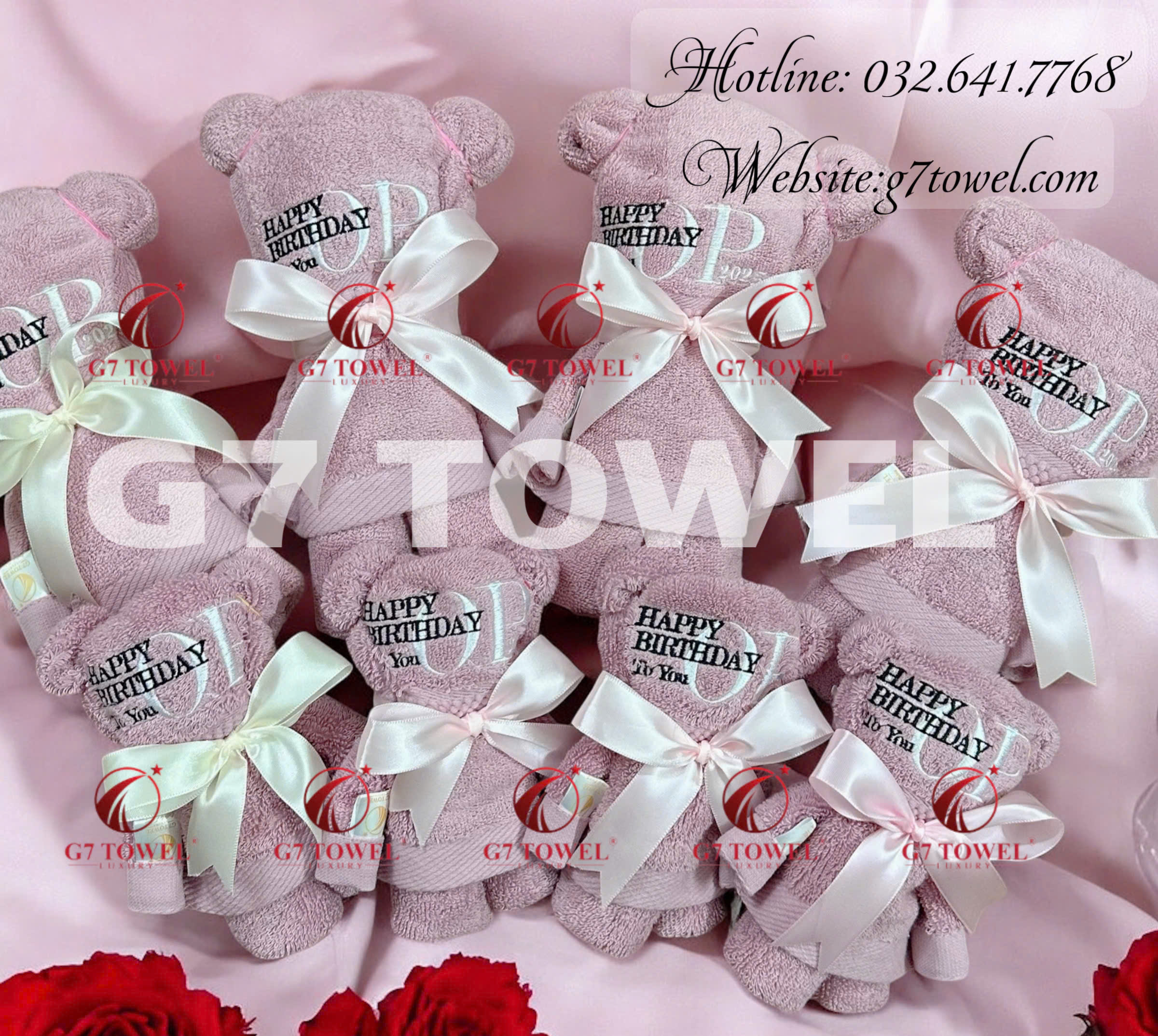 🎁 Bộ 2 Khăn gập hình Gấu Teddy xinh xắn G7-G62 .Món Quà Doanh Nghiệp Ý Nghĩa Dịp 8/3 🎁 - Ảnh 6