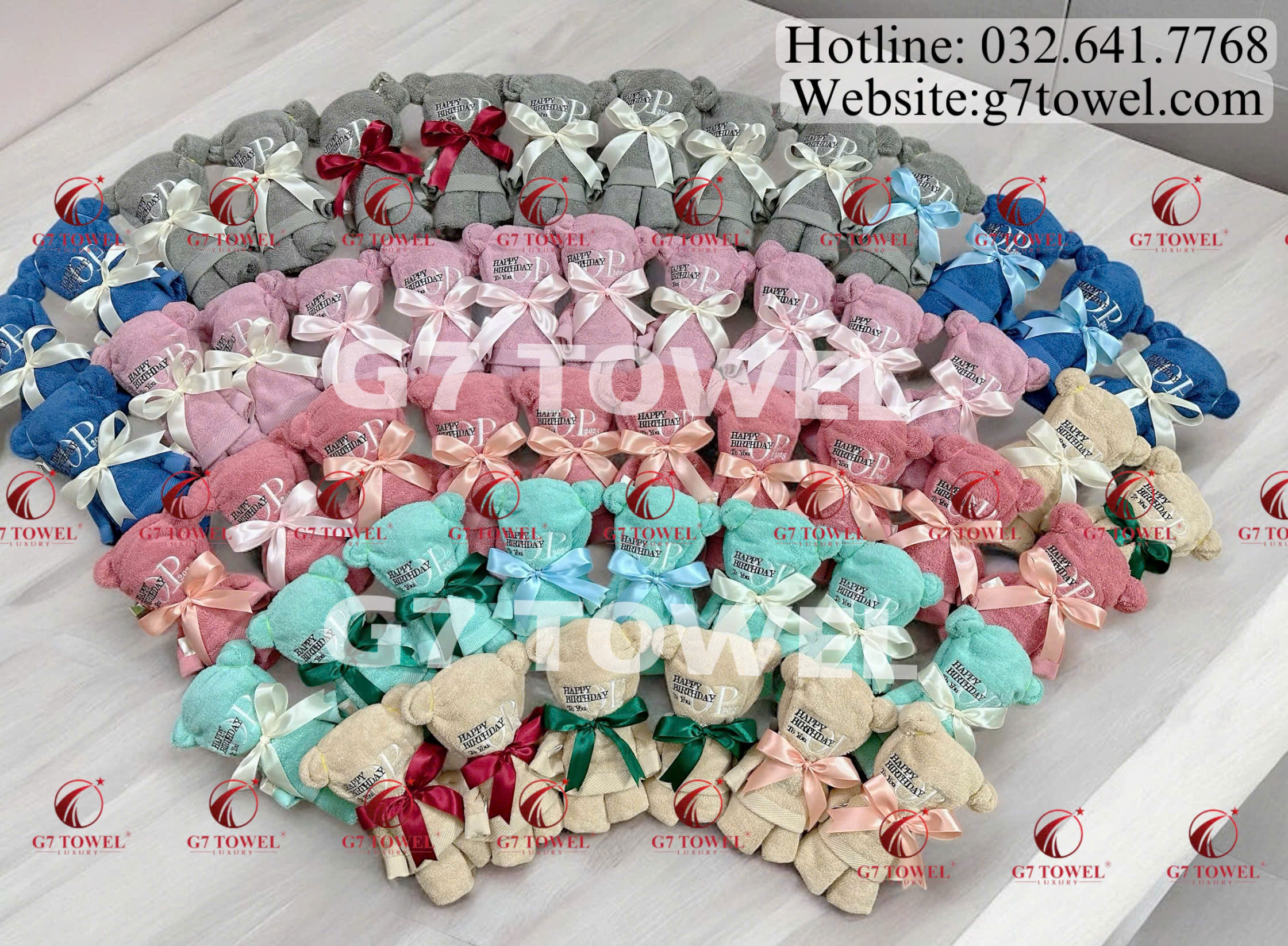 🎁 Bộ 2 Khăn gập hình Gấu Teddy xinh xắn G7-G62 .Món Quà Doanh Nghiệp Ý Nghĩa Dịp 8/3 🎁