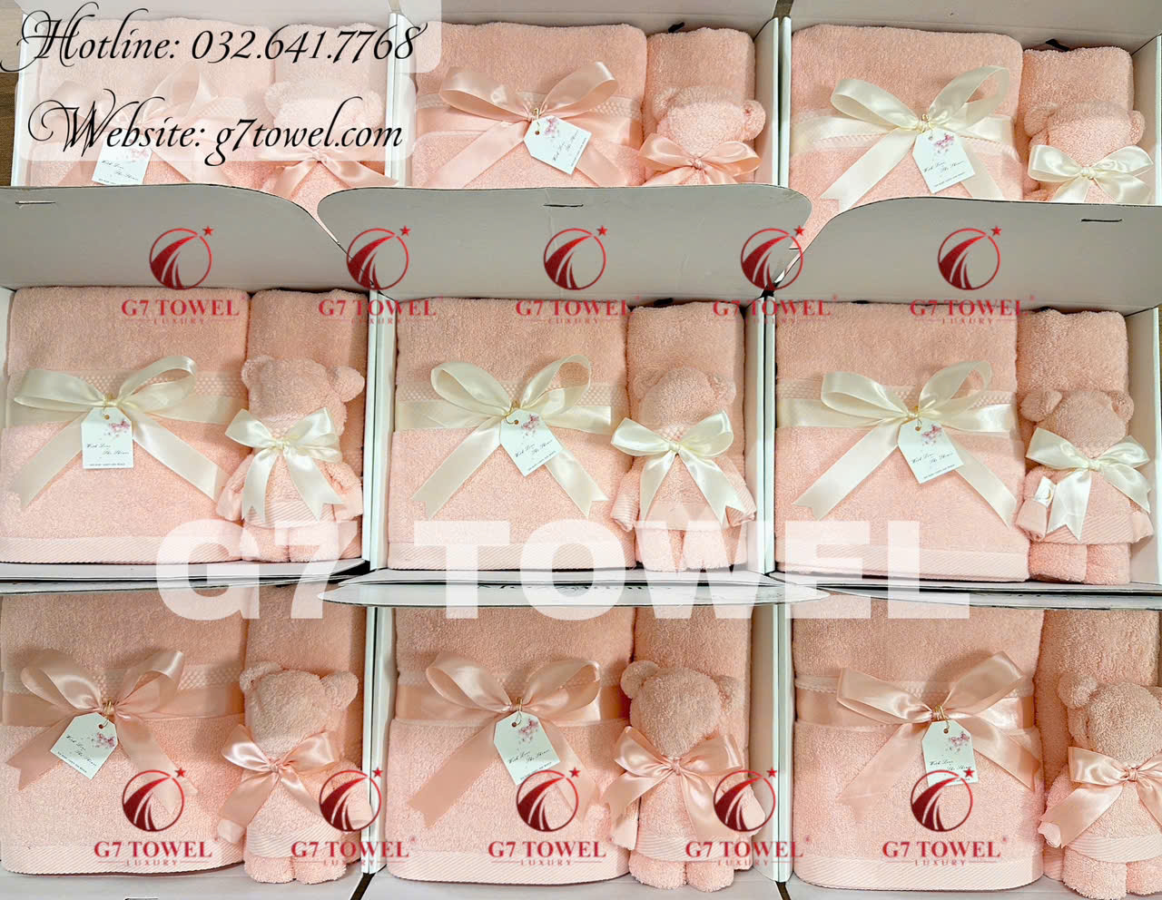 Bộ 3 Khăn bông gấp hình gấu Teddy dễ thương G7-G49 - Món quà vô cùng xinh xắn G7 Towel thiết kế, thêu logo riêng cho từng Khách hàng.😍😍😍😍 - Ảnh 23