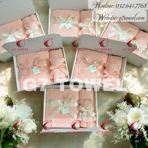Bộ 3 Khăn bông gấp hình gấu Teddy dễ thương G7-G49 - Món quà vô cùng xinh xắn G7 Towel thiết kế, thêu logo riêng cho từng Khách hàng.😍😍😍😍