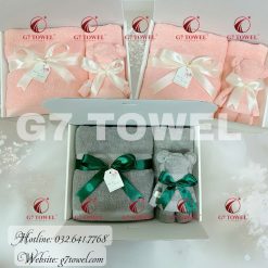 Bộ 3 Khăn bông gấp hình gấu Teddy dễ thương G7-G49 - Món quà vô cùng xinh xắn G7 Towel thiết kế, thêu logo riêng cho từng Khách hàng.😍😍😍😍 - Ảnh 22