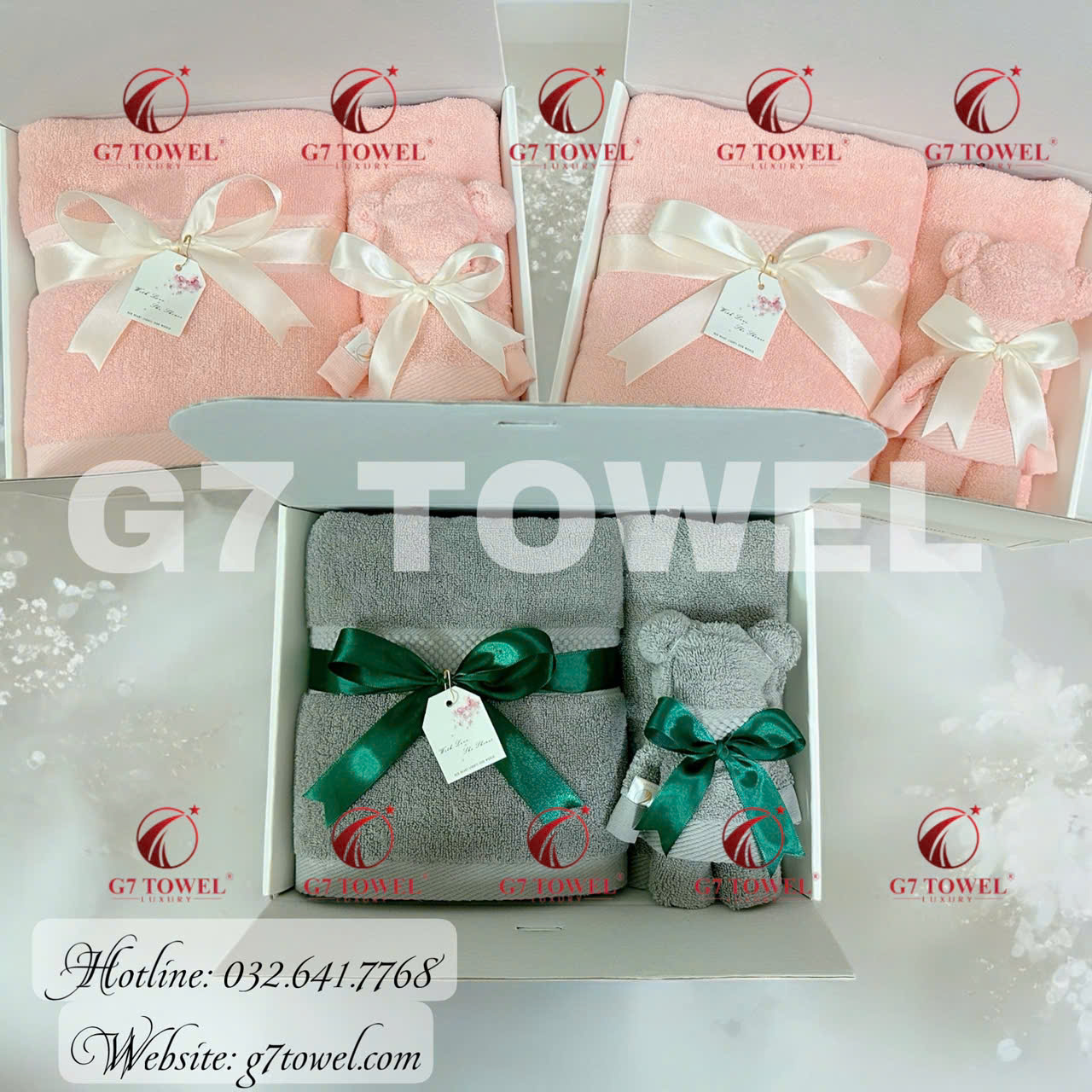 Bộ 3 Khăn bông gấp hình gấu Teddy dễ thương G7-G49 - Món quà vô cùng xinh xắn G7 Towel thiết kế, thêu logo riêng cho từng Khách hàng.😍😍😍😍 - Ảnh 22
