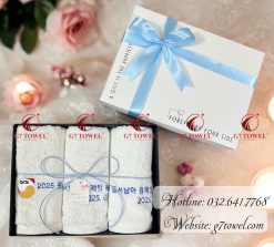 BỘ 3 KHĂN THÊU QUÀ TẶNG CAO CẤP G7-G66– SANG TRỌNG & ĐẲNG CẤP