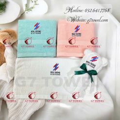 Hộp khăn gấu quà tặng thêu logo doanh nghiệp G7-G67