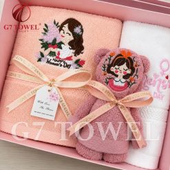 BỘ 3 KHĂN THÊU GẤP GẤU G7 TOWEL – HAPPY WOMEN’S DAY N03 - Ảnh 12