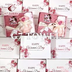 Bộ 3 Khăn Thêu Gấp Gấu G7 – Happy Women’s Day N04 | Quà Tặng 8/3, 20/10 Ý Nghĩa - Ảnh 13