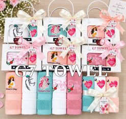 Bộ khăn thêu quà tặng G7 TOWEL – Happy Women’s Day N05