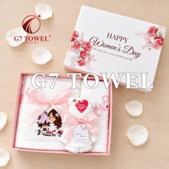 Bộ 3 Khăn Thêu Gấp Gấu G7 – Happy Women’s Day N04 | Quà Tặng 8/3, 20/10 Ý Nghĩa - Ảnh 6