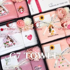 🩷 BỘ 2 KHĂN THÊU QUÀ TẶNG G7 TOWEL – HAPPY WOMEN’S DAY N06 - Ảnh 4