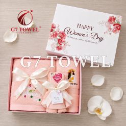 Bộ 3 Khăn Thêu Gấp Gấu G7 – Happy Women’s Day N04 | Quà Tặng 8/3, 20/10 Ý Nghĩa - Ảnh 5
