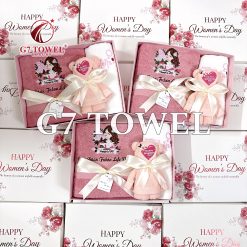 Bộ 3 Khăn Thêu Gấp Gấu G7 – Happy Women’s Day N04 | Quà Tặng 8/3, 20/10 Ý Nghĩa - Ảnh 15