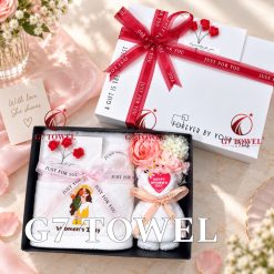 Bộ 2 khăn gấp gấu dễ thương G7 TOWEL – Happy Women’s Day N09 - Ảnh 4