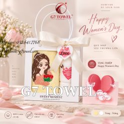 Bộ 2 khăn thêu quà tặng Happy Women’ s Day N07 - Ảnh 9