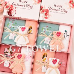 BỘ 3 KHĂN THÊU GẤP GẤU G7 TOWEL – HAPPY WOMEN’S DAY N03 - Ảnh 4