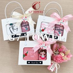 Bộ khăn thêu quà tặng G7 TOWEL – Happy Women’s Day N05 - Ảnh 4