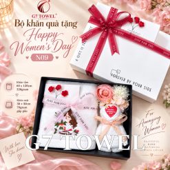 Bộ 2 khăn gấp gấu dễ thương G7 TOWEL – Happy Women’s Day N09 - Ảnh 2