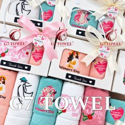 Bộ khăn thêu quà tặng G7 TOWEL – Happy Women’s Day N05 - Ảnh 2