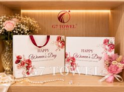 BỘ 3 KHĂN THÊU GẤP GẤU G7 TOWEL – HAPPY WOMEN’S DAY N03 - Ảnh 3