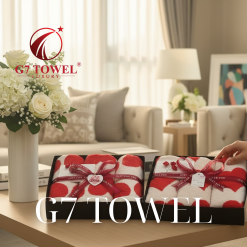 Bộ Khăn Quà Tặng G7 TOWEL- LUXELOVE – Bộ Khăn Cao Cấp In Hình Đáng Yêu, Quà Tặng 14/2 8/3 Sang Trọng - Ảnh 3