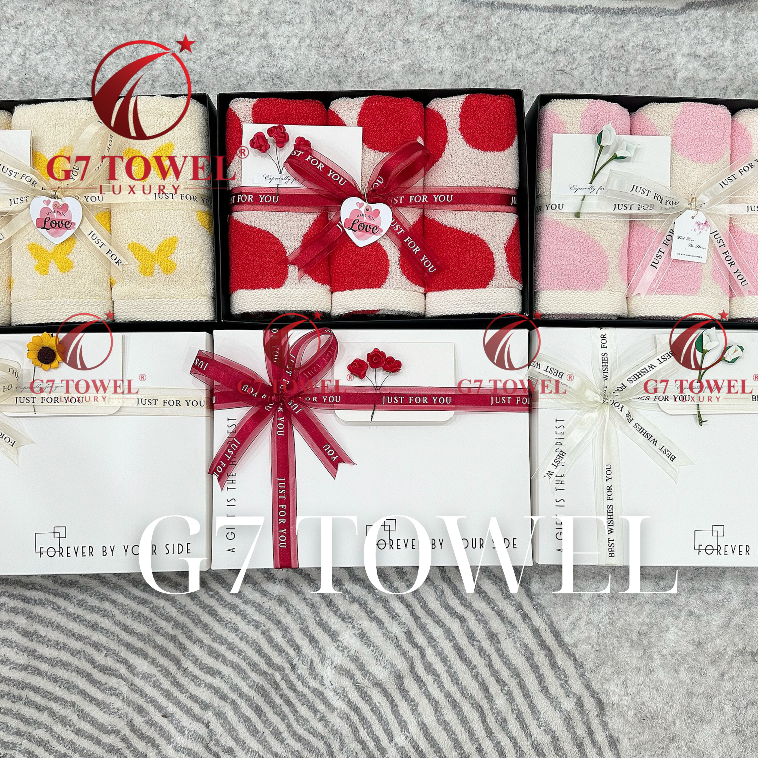 Bộ Khăn Quà Tặng G7 TOWEL- LUXELOVE – Bộ Khăn Cao Cấp In Hình Đáng Yêu, Quà Tặng 14/2 8/3 Sang Trọng - Ảnh 8