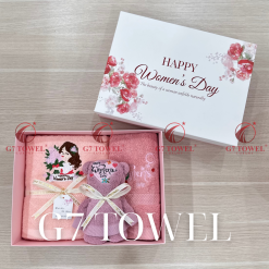 BỘ 3 KHĂN THÊU GẤP GẤU G7 TOWEL – HAPPY WOMEN’S DAY N03 - Ảnh 24