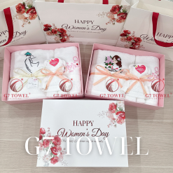 BỘ 3 KHĂN THÊU GẤP GẤU G7 TOWEL – HAPPY WOMEN’S DAY N03 - Ảnh 16