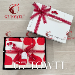 Bộ Khăn Quà Tặng G7 TOWEL- LUXELOVE – Bộ Khăn Cao Cấp In Hình Đáng Yêu, Quà Tặng 14/2 8/3 Sang Trọng - Ảnh 9