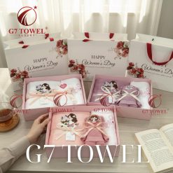 BỘ 3 KHĂN THÊU GẤP GẤU G7 TOWEL – HAPPY WOMEN’S DAY N03 - Ảnh 15