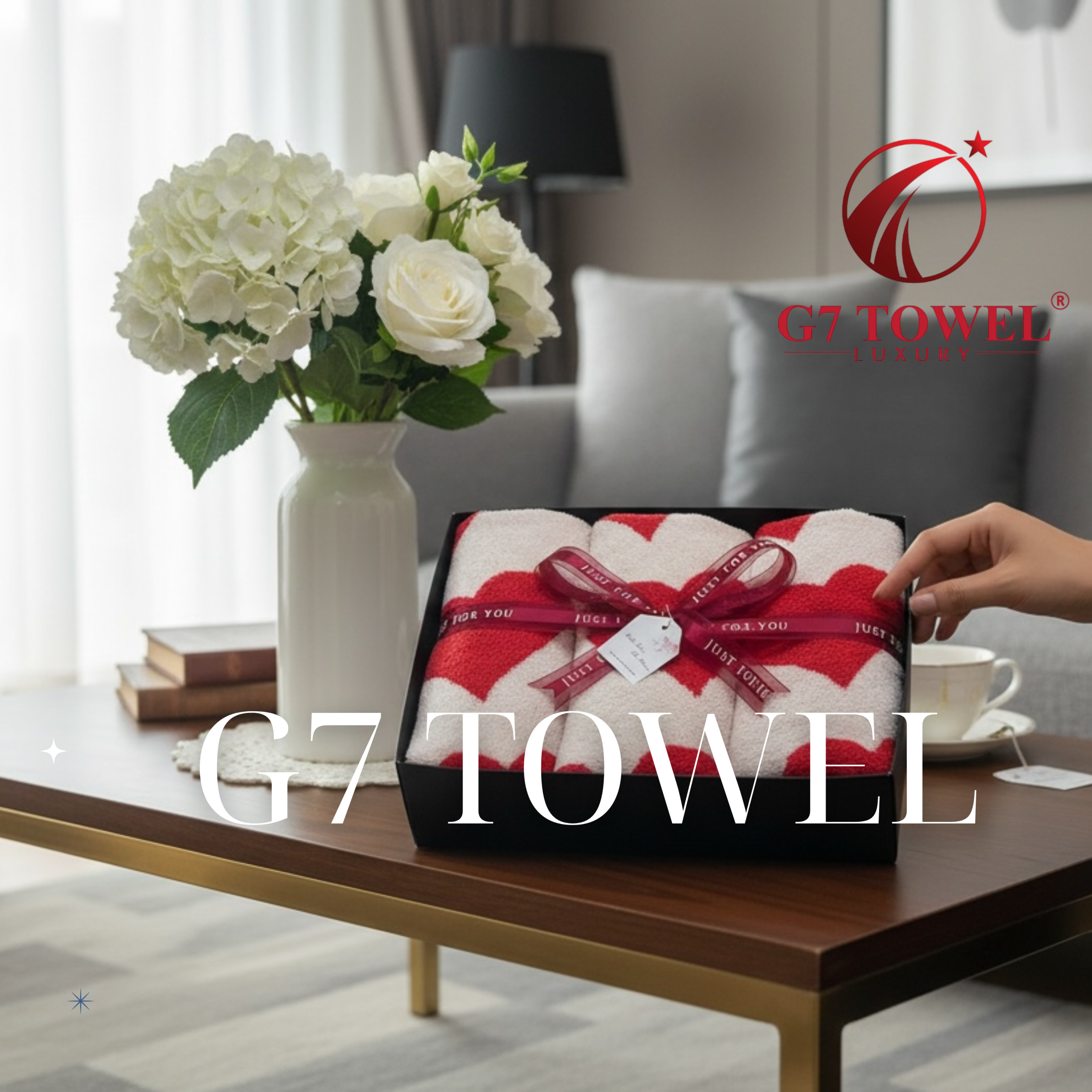 Bộ Khăn Quà Tặng G7 TOWEL- LUXELOVE – Bộ Khăn Cao Cấp In Hình Đáng Yêu, Quà Tặng 14/2 8/3 Sang Trọng - Ảnh 2