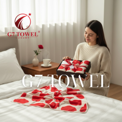Bộ Khăn Quà Tặng G7 TOWEL- LUXELOVE – Bộ Khăn Cao Cấp In Hình Đáng Yêu, Quà Tặng 14/2 8/3 Sang Trọng - Ảnh 4