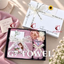 Bộ 2 khăn gấp gấu dễ thương G7 TOWEL – Happy Women’s Day N09 - Ảnh 8
