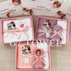 BỘ 3 KHĂN THÊU GẤP GẤU G7 TOWEL – HAPPY WOMEN’S DAY N03 - Ảnh 23