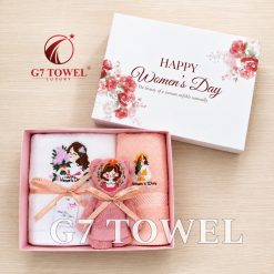 BỘ 3 KHĂN THÊU GẤP GẤU G7 TOWEL – HAPPY WOMEN’S DAY N03 - Ảnh 19