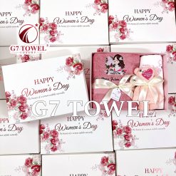 Bộ 3 Khăn Thêu Gấp Gấu G7 – Happy Women’s Day N04 | Quà Tặng 8/3, 20/10 Ý Nghĩa - Ảnh 14